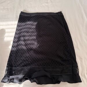 Liz Claiborne Black Lace A-Line Skirt